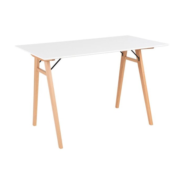 Skandinavisk skrivebord Vangsa hvid/træ - House Nordic - 60 - Træ - Spånplade vit och brun