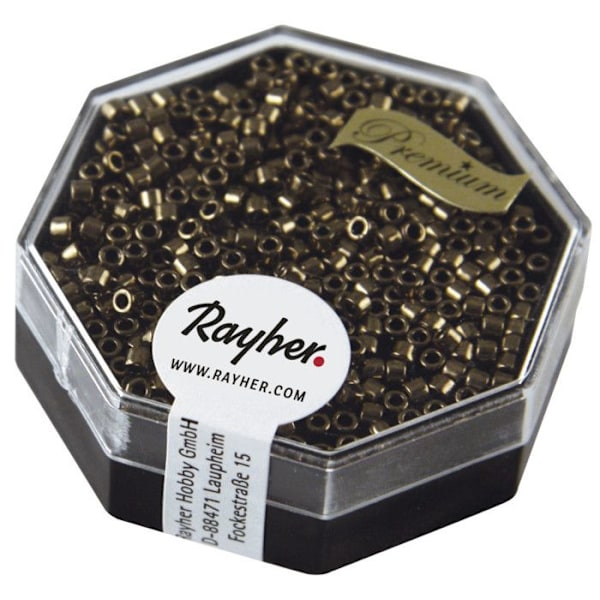 Perle Miyuki Delica 10/0 DBM22 Metallisk topas rökig Metallisk rökig topas