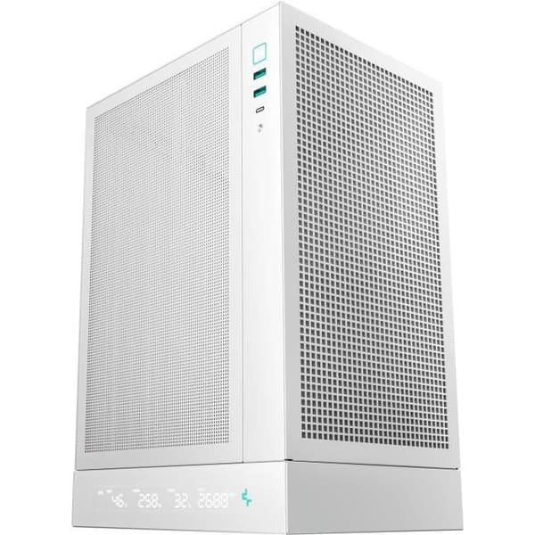 Boet uden strømforsyning - DEEPCOOL CH170 Digital - Mini tårn - Format M-ITX - Hvid