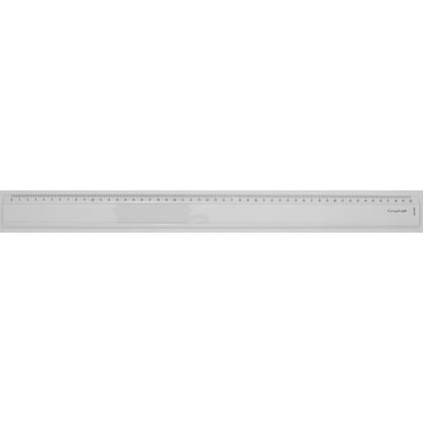 Graderad linjal 1 fas 1 kant mot fläckar 50 cm - Rita det {färg}