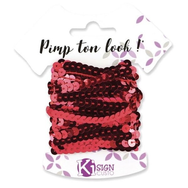 Kimallepirtti Grenadine 6m Leveys 6 mm Röd