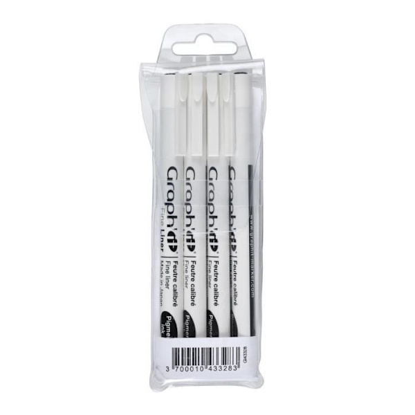 Pung med 4 fine sorte liners fra Graph'It Svart