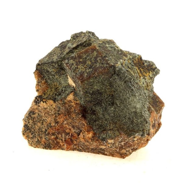 Sten og mineraler. Grossulær granat-Andradite. 131,0 ct. Pyrénées-Orientales, Frankrig.. Röd