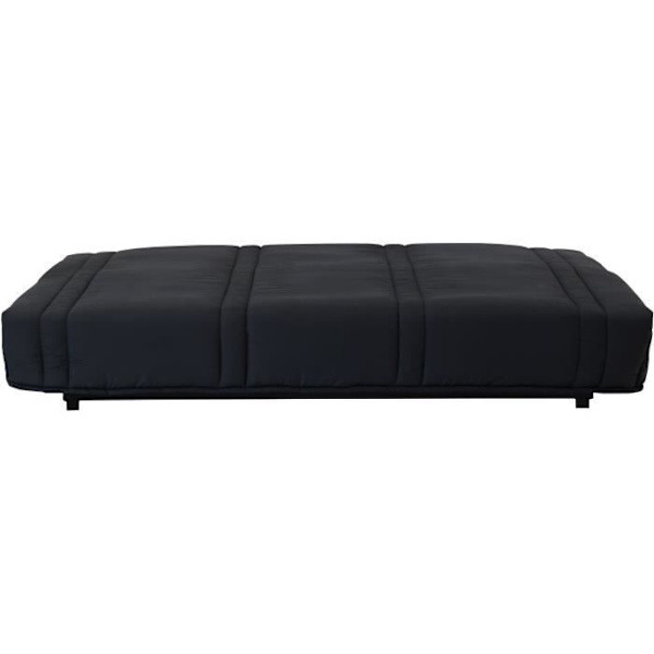 3-personers sovesofa - Sort stof - Moderne stil - L 193 x D 92 cm - LENA Svart
