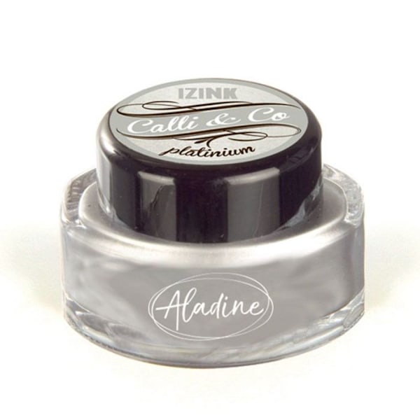 Kalligrafibläck - ALADINE - Silver - 15 ml - Pearly - Lätt stabil pengar