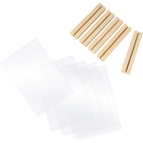 5 transparente plexiglasplader 10 x 15 cm + bunde Transparent