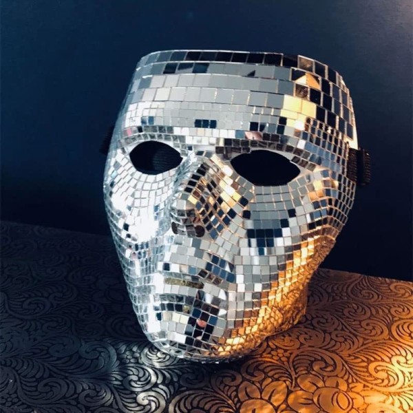 Disco ball glitter spegelmask