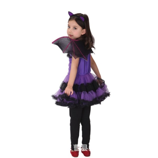 Halloween häxföreställningsdräkt för barn 130 Purple 130