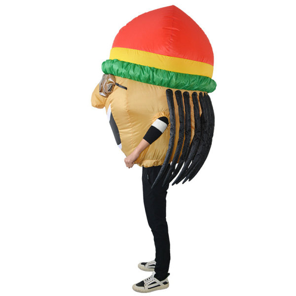 Mardi Gras Party Jamaican Uppblåsbar Kostym