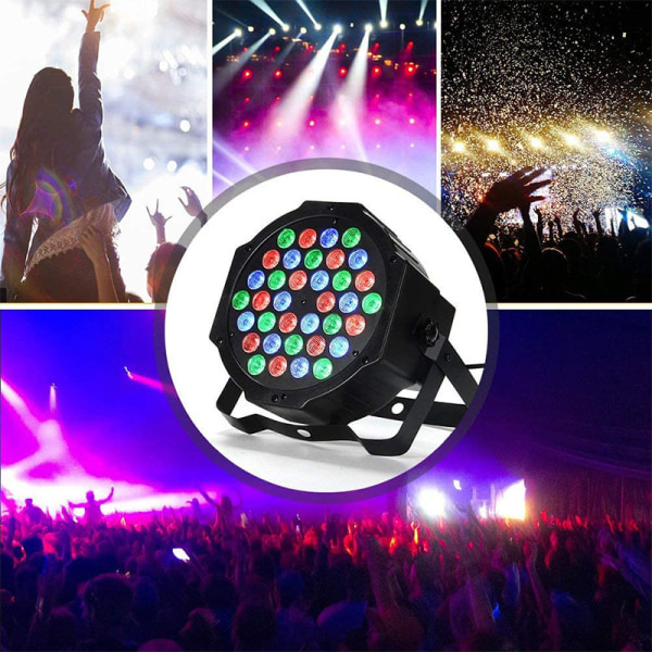 LED-scen par-ljus, röststyrt färgat ljus, färgat barljus, 36W färgstarkt ljus