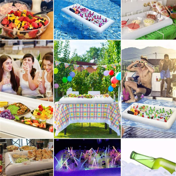 PVC uppblåsbar istråg, utomhus picknick isbar salladstallrik