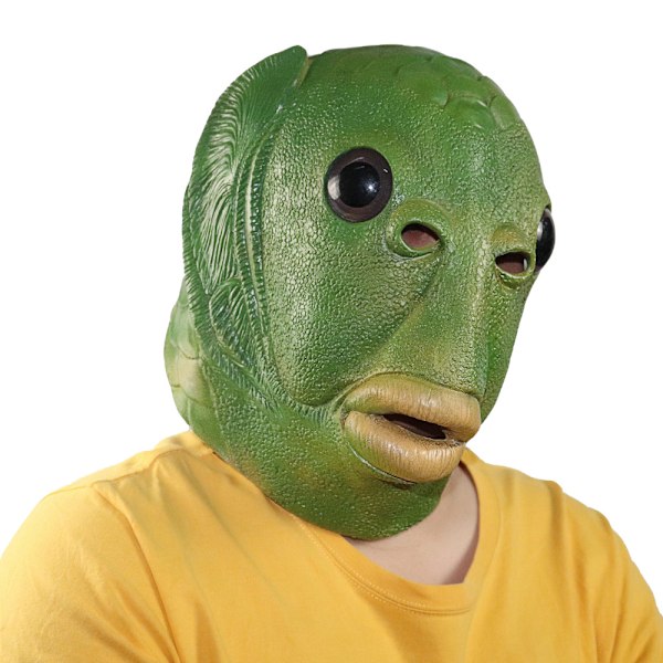 Rolig fiskman latexmask