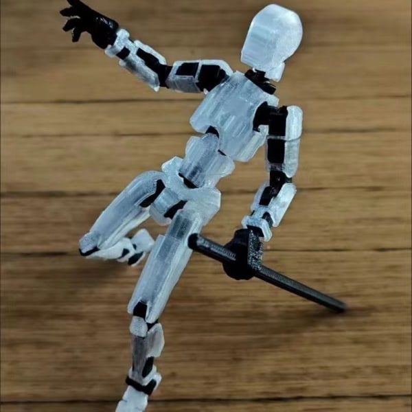 T13 Action Figure, Titan 13 Action Figure, Robot Action Figure, 3D Printed Action NYHET White White