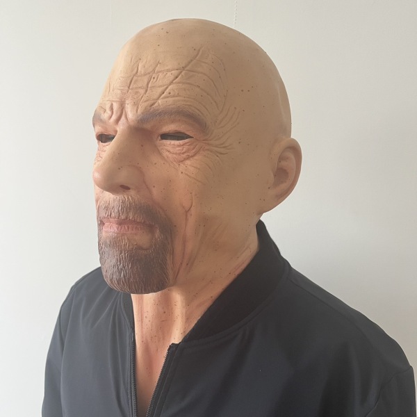 Halloween Old Man 3D Latex Huvudbonader Breaking Bad Grumpy Old Man Old White Heisenberg COS Mask