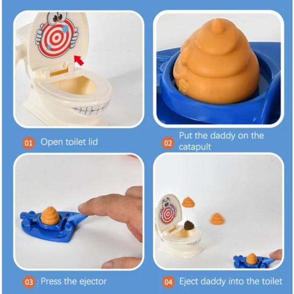 Toalettimitation leksak utkastning bajs trick toalett rekvisita, förälder-barn spel rekvisita
