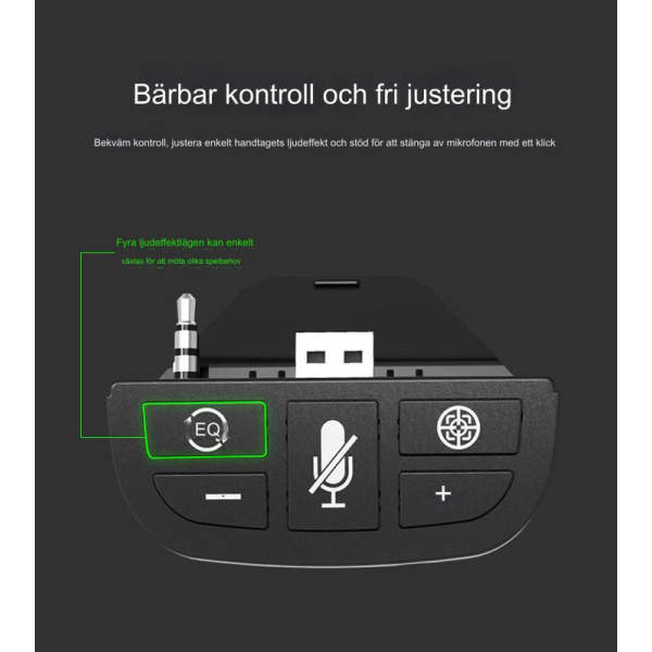 XBOX ONE controller ljudförstärkare hörlursadapter