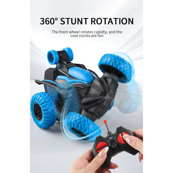 Tumbling stuntbil - blå (batterimodell - du må ta med eget batteri) 246 g