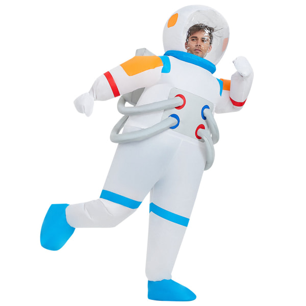 Astronaut uppblåsbar dräkt astronaut blåser kostym prestanda rekvisita helkroppsdräkt unisex vuxen