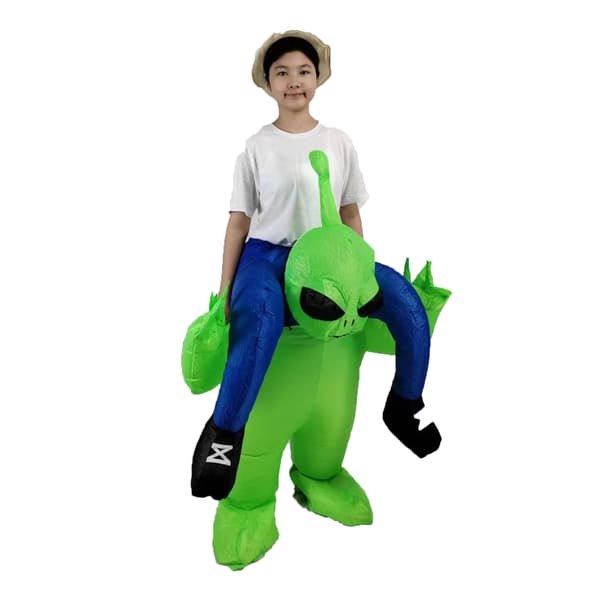 Uppblåsbar utomjordingdräkt för Halloweenfester - Barn & Tonåringar 90-140cm-FO-