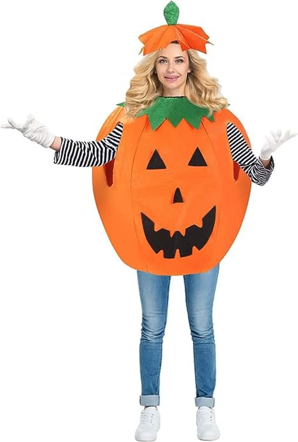 Matchende Halloween-kostumer til børn og voksne med græskar ansigtsmaling sæt-FO-