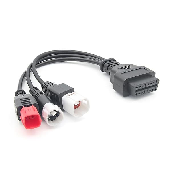 Obd2 diagnostikkabel för Kline Euro5 motorcykel 16-stift till 3-stift 4-stift 6-stift Obd2 3-i-1 diagnostikadapter-FO-