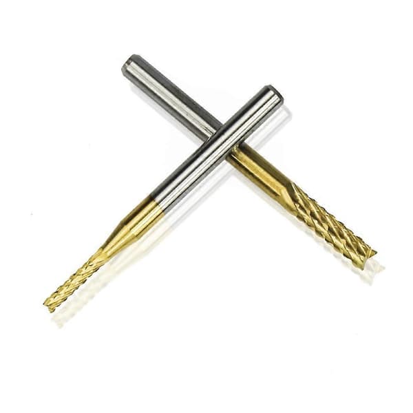10 st 1-3 mm kant titanbelagd fräs träbearbetning graveringsbitsverktyg-FO-