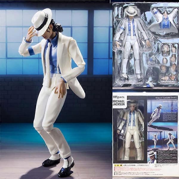 Michael Jackson Smooth Criminal Moonwalk Actionfigur Modellleker Michael Jackson MJ Thriller Leddbar Julegave-FO-