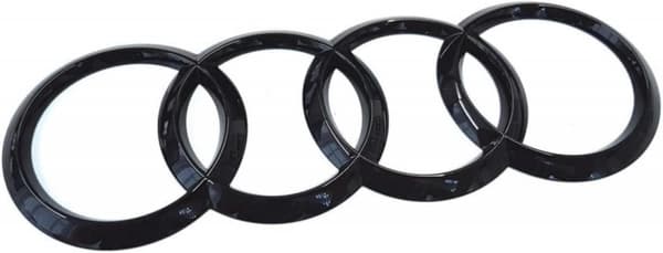 Blank sort bilmærkelogo til Audi-emblem 192mm