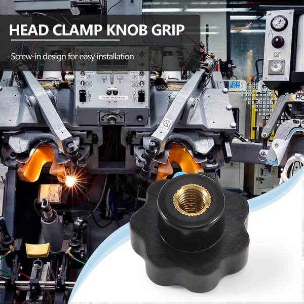 M10 10mm diameter gjenge svart plast stjernehode klemknott grep-FO-