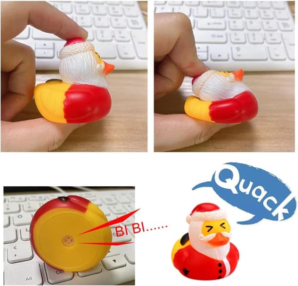 2024 Adventskalender Gummirænder Badelegetøj Jul Blind Box Legetøjsænder Miniænder til Børn Drenge Piger Hjemmefest Dekoration Krydstogtænder Gummi-FO-