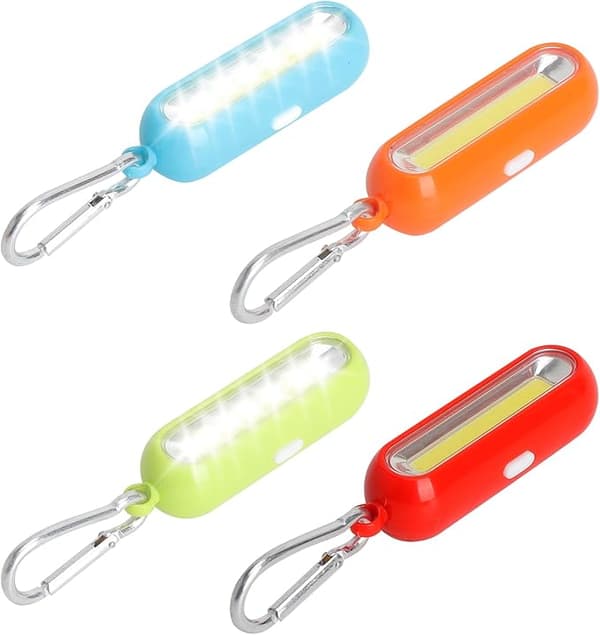 4 minitaskulamppua, LED-avaimenperätaskulamppua, mini-LED-avaimenperät-FO-