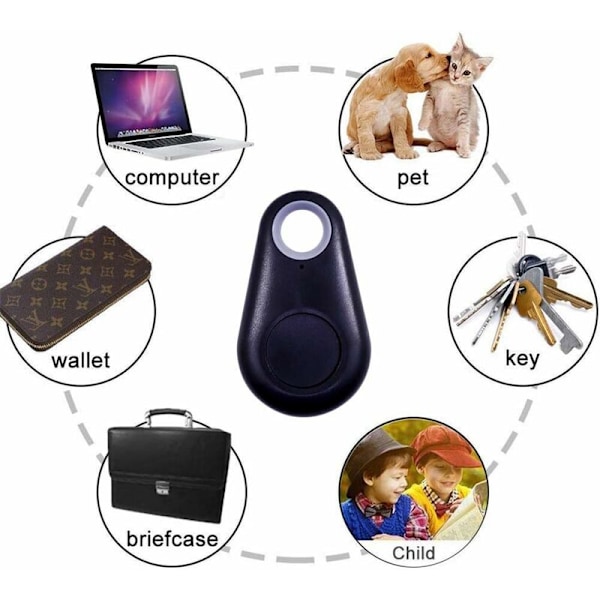 Bluetooth Smart Tracker GPS Locator Alarm Anti-tabt Tracer Tracking Auto Motorcykel Kæledyr Nøgler til Børn, 2 stk