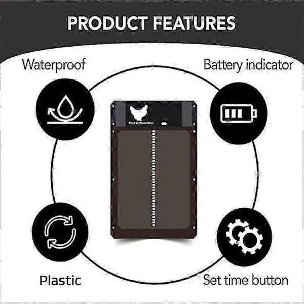 Automatic Chicken Coop Door with Battery, Light Detection, Automatic Chicken Coop Door-FO-