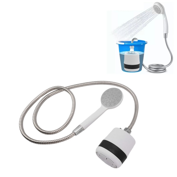 Portable Shower with Strong Flow 2200mAh, 1.5m Hose - Camping Shower for Car Washing, Irrigation and More