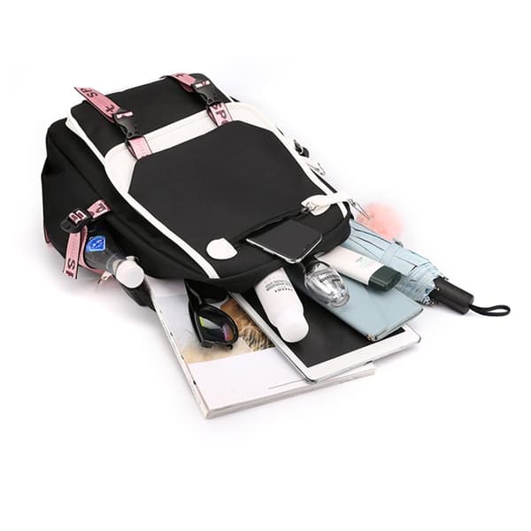 Capybara Studenterrygsæk med USB-opladningsporte M002-FO-