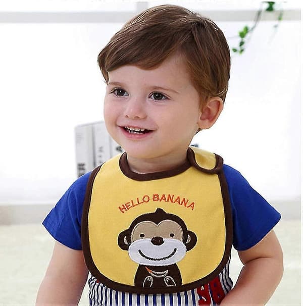 12-pack Baby Waterproof Bibs 0 to 36 Months 12-pack - Unisex (Random Pattern Color)-FO-