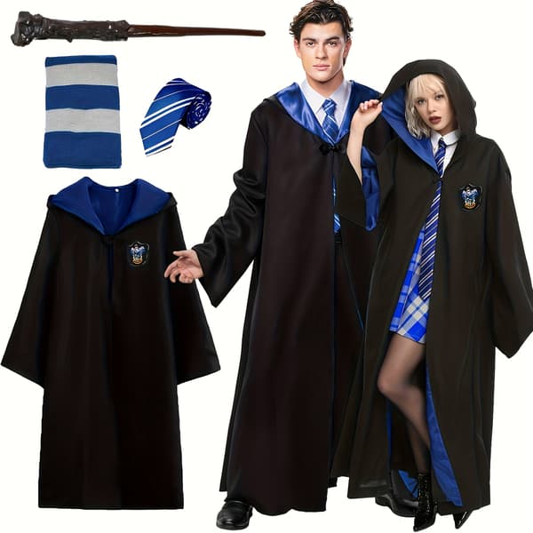 WB Inspired Preppy Polyester Kostume Tilbehørssæt til Voksne Halloween Cosplay Green 5-piece S
