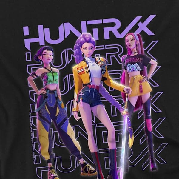 K-Pop Demon Hunters T-shirt sort-FO- black 90cm