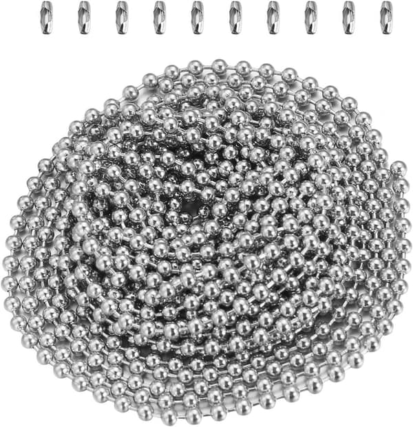Kulkedja 3 meter lång och 2,4 mm diameter med 10 olika kopplingar-FO-