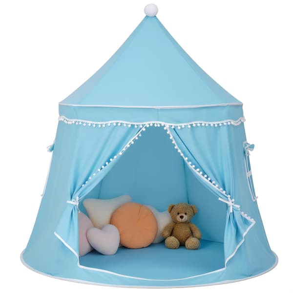 Stort Legetelt til Børn – Yurt-design Legetelt med Taske, Perfekt Gave til Børn-FO- Light Blue