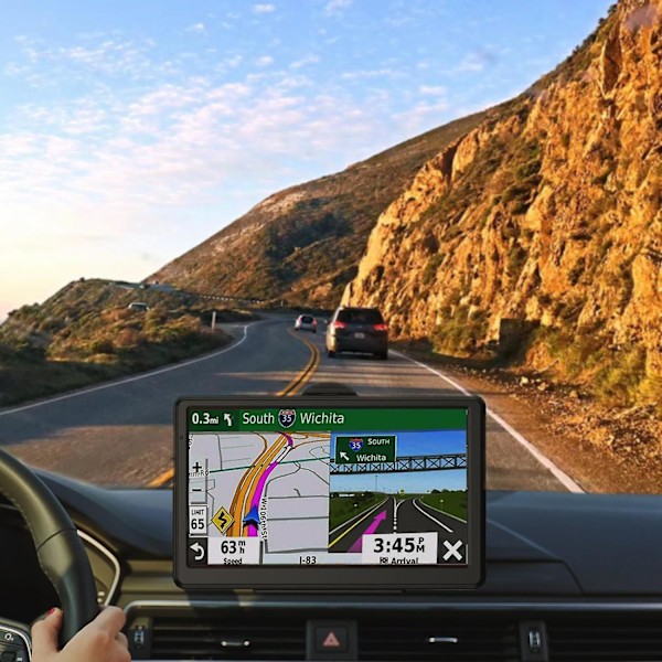 Bil GPS Navigator, Seneste 2024 Kort 7 Tommer Touchscreen Bil GPS, Stemmevejledning