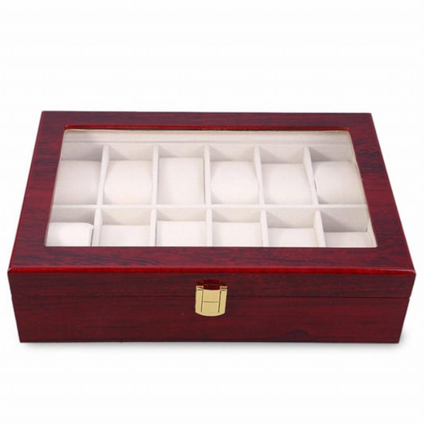 Watchbox Klockbox puinen 12 kellolle ikkunalla Tree Träd