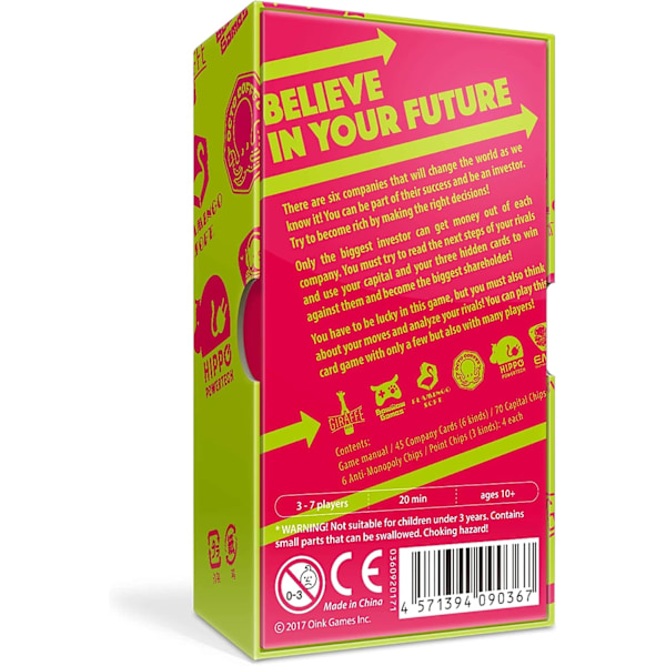 Oink Games \"Startups Strategispil for Voksne & Børn • Bliv Startup-Investor • Bedst til Familie Spilaftener • 10 År+