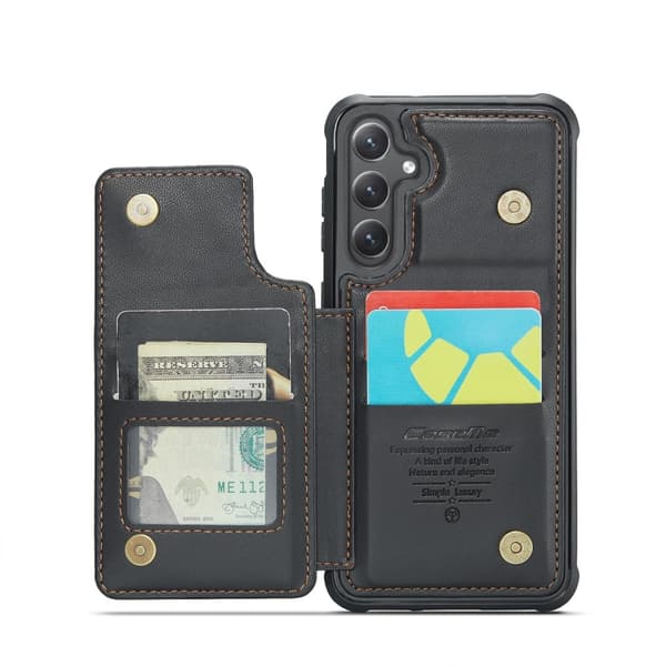 Caseme RFID-etui og stativ til Samsung Galaxy S25 - Sort