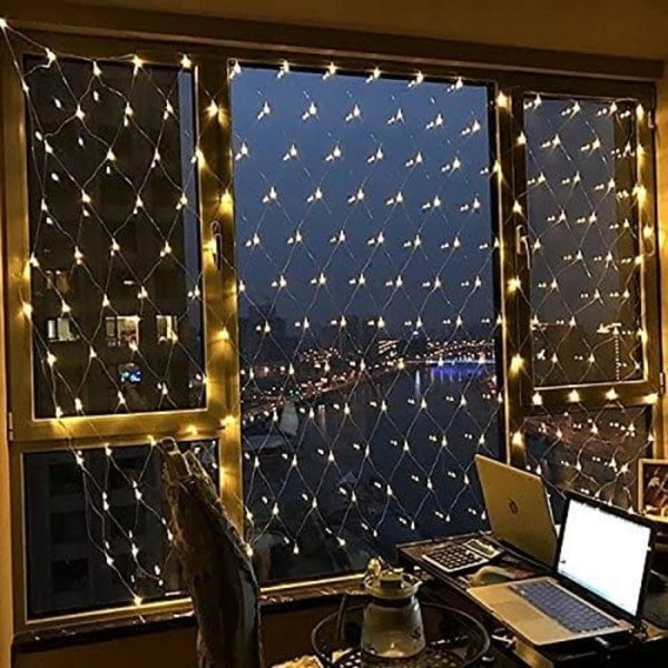 LED ljusnät 144 LED med kontakt 220v för fester, trädgårdar, jul,