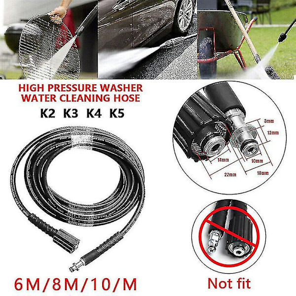 2024 Sopii Karcher K2 K3 K4 K5 6M/8M/10M korkeapainepesurin letkuun, suihkuletku 8M
