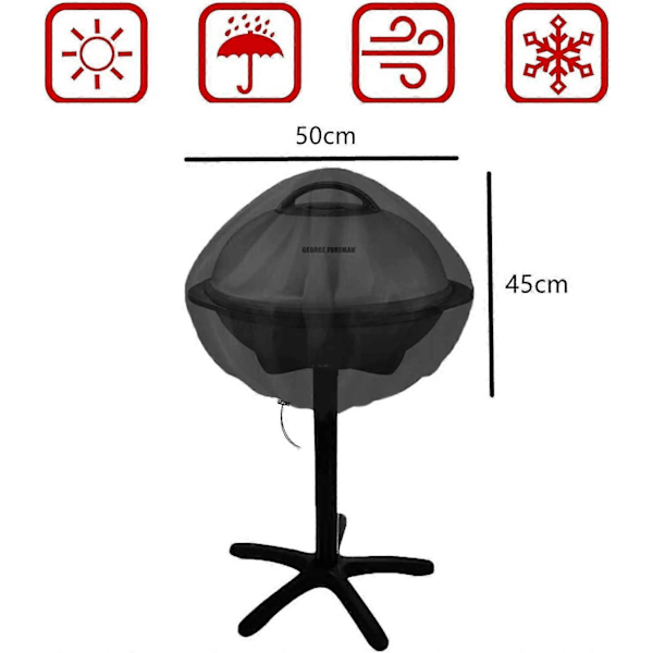 50 x 45 cm Vattentätt Runt Grillskydd (FMY)-LP-
