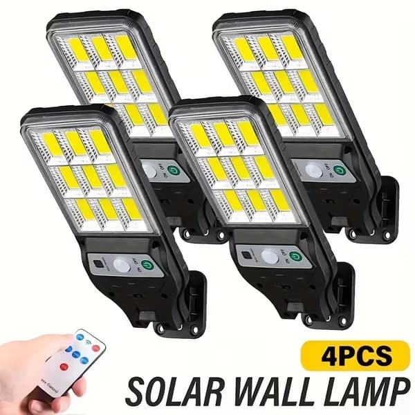 4-pak Solar LED Væglampe Bevægelsessensor Udendørs Sikkerhedslampe 4-Pack Beige