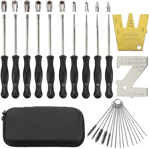 Carburetor Adjustment Tool Kit for 2-Stroke Engines, Carburetor Adjustment Tool for Chainsaw Weed Trimmer-FO-