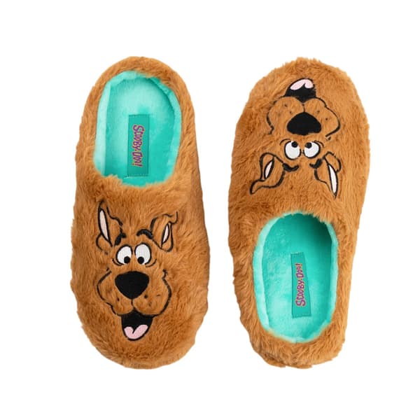 Scooby Doo Unisex Vuxen Karaktär Ansikte Tofflor 3 -4 Brun